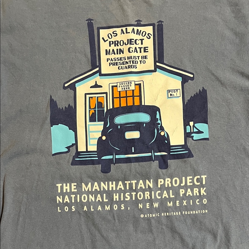 Manhattan Project short sleeve Gildan Ultra Cotton blue T-Shirt